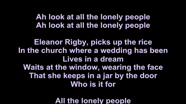 Beatles – Eleanor Rigby Lyrics