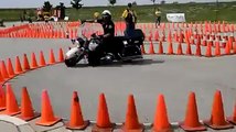 Harley Davidson Bike Awesome Controlling on Curved Track