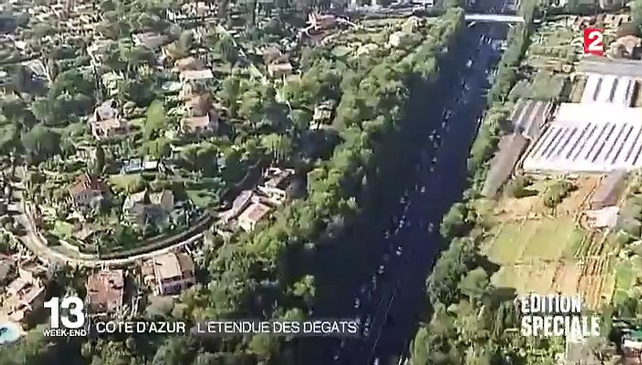 Intempéries sur la Côte d'Azur : l'étendue des dégâts vue d'hélicoptère