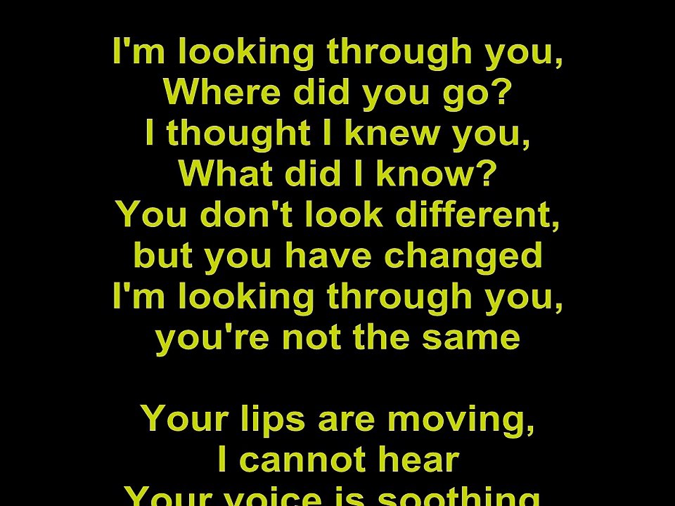 Beatles I M Looking Through You Lyrics Video Dailymotion
