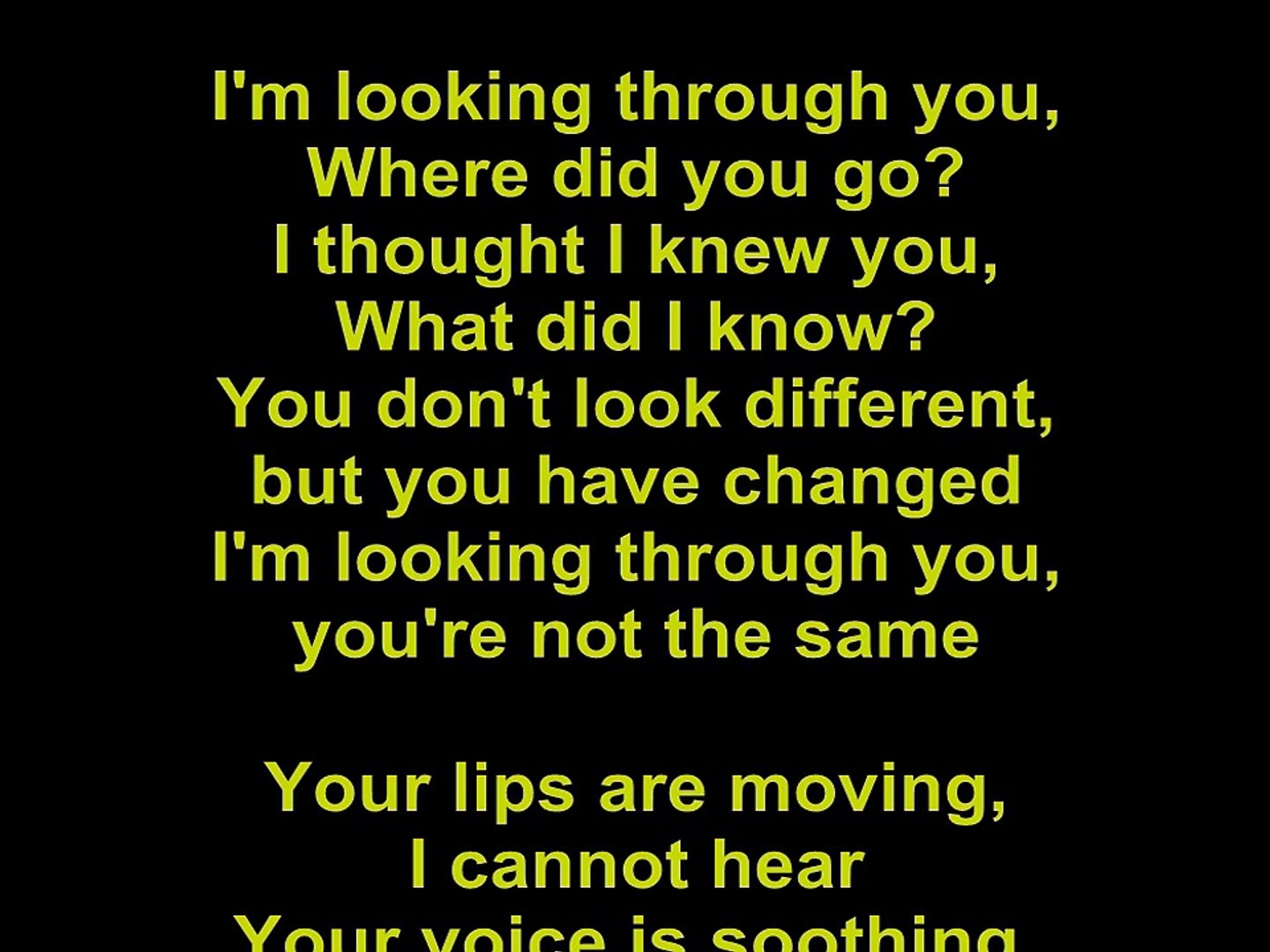 Beatles I M Looking Through You Lyrics Video Dailymotion