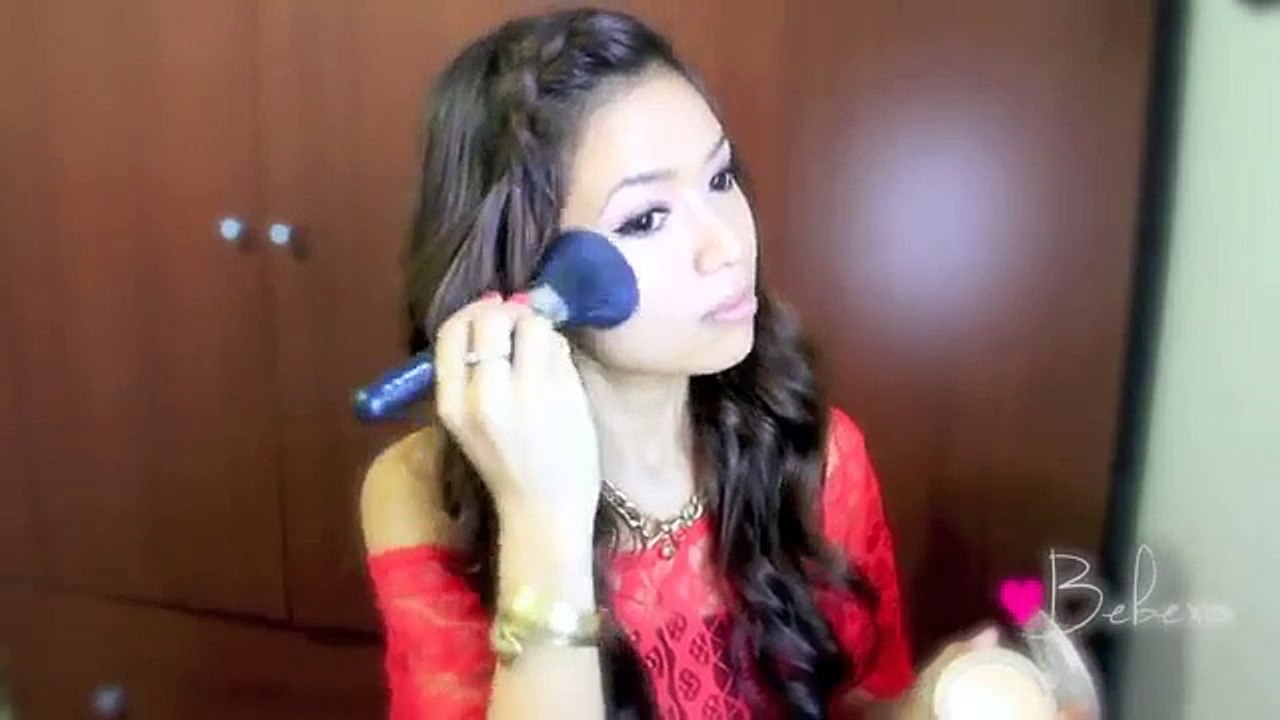 ♥ Braided Bangs and Voluminous Curls Hairstyle for Medium Long Hair Tutorial