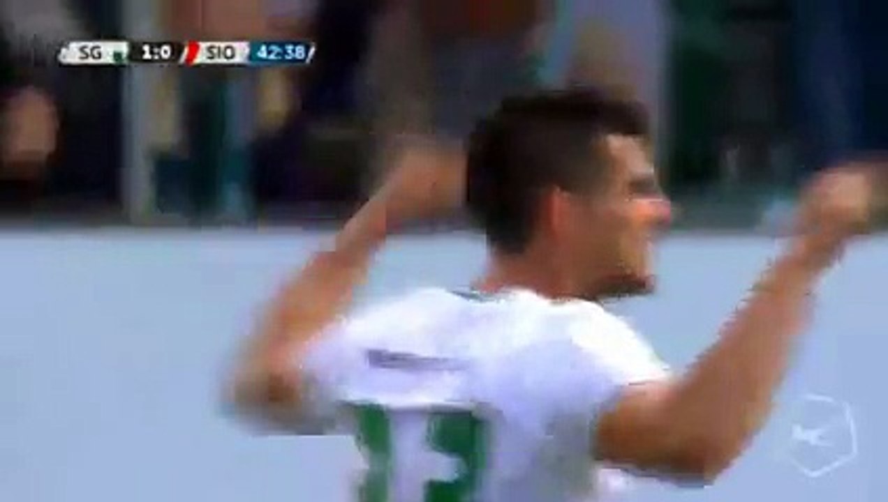 St. Gallen - FC Sion 1_0. Danijel Aleksic Tor. Swiss Super League 4_10_2015