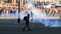 Marcha termina en enfrentamientos en México