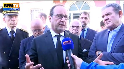 Intempéries: "Malgré ce drame, la nation est forte", dit Hollande