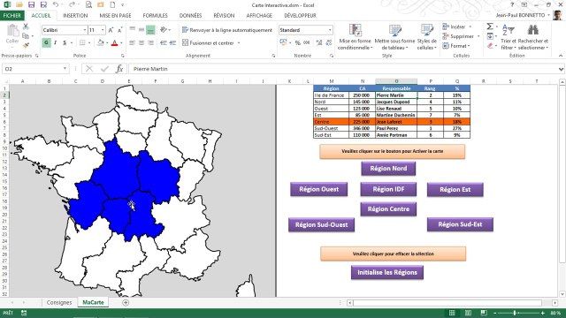 Excel VBA - Créer une Carte Interactive (Module 2)