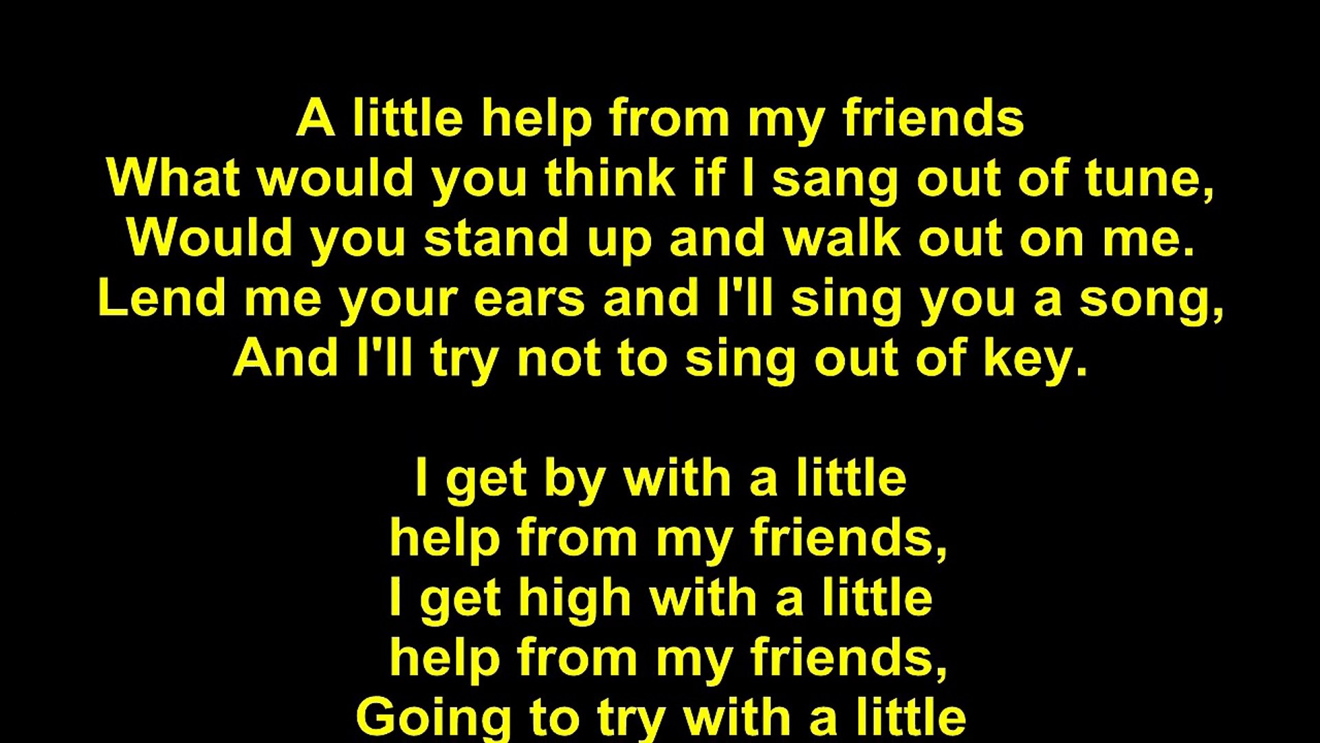 Friends Lyrics