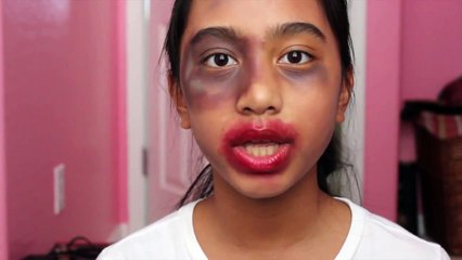 Zombie Black Eye Halloween Makeup