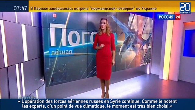 Une présentatrice météo Russe décrit un temps idéal pour bombarder la Syrie