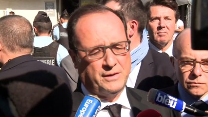 Intempéries sur la Côte d'Azur: Hollande apporte son soutien aux sinistrés