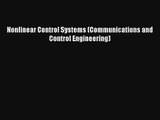 AudioBook Nonlinear Control Systems (Communications and Control Engineering) Download
