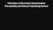 Read Principles of Rorschach Interpretation (Personality and Clinical Psychology Series) PDF