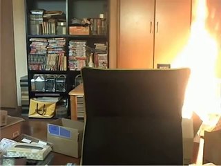 stupid japanese nerd burn a house
