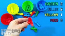 Learn Colors and to Count with Balloons and Surprise Eggs! Funny Colours Contest!