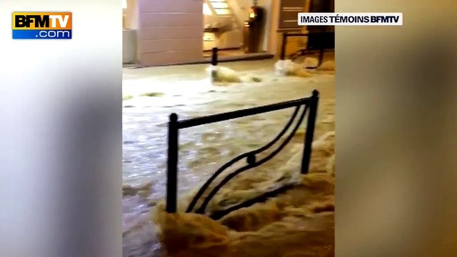 Intempéries: les images des témoins BFMTV montrent la brutale montée des eaux