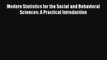 AudioBook Modern Statistics for the Social and Behavioral Sciences: A Practical Introduction