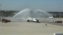 Qatar Airways A350 XWB Wassertaufe / Arch of water ceremony @ Munich Airport