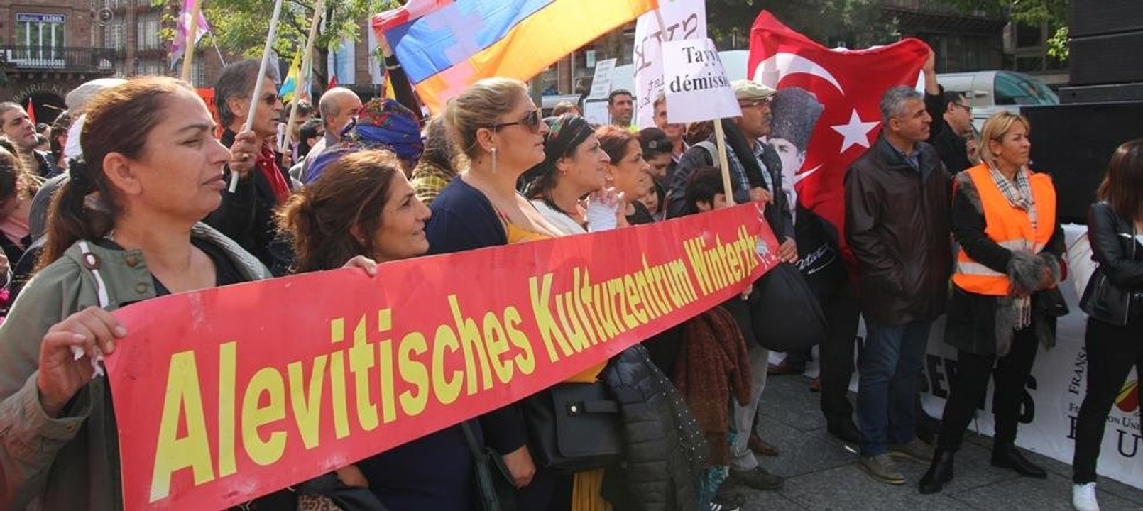 Strasbourg'da Erdoğan protestosu