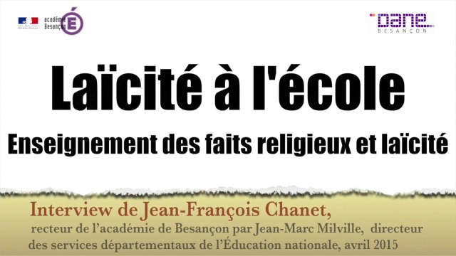Laïcité à l'école : Enseignement des faits religieux et laïcité