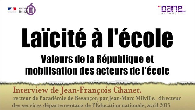 Laïcité à l'école : Valeurs de la République et mobilisation des acteurs de l'école