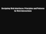 Designing Web Interfaces: Principles and Patterns for Rich Interactions FREE Download Book