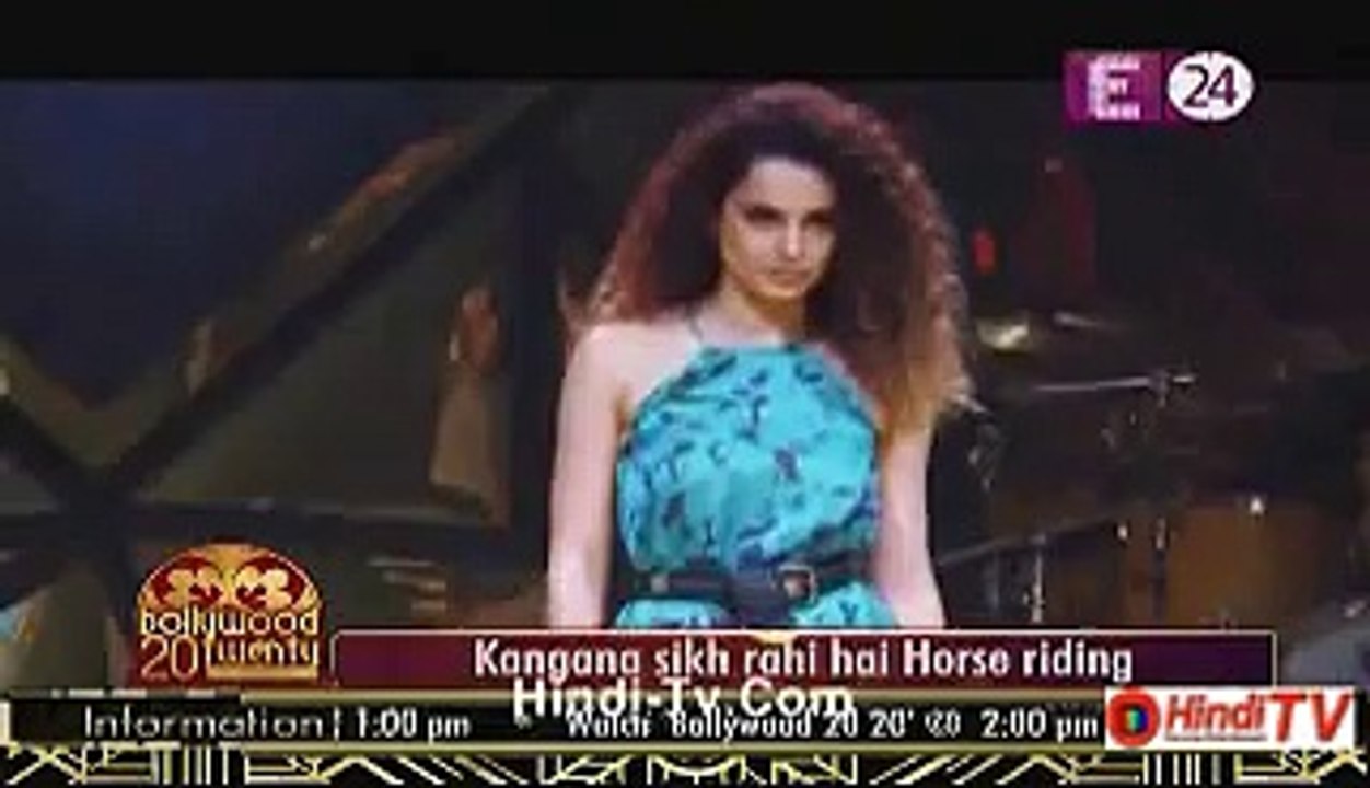Kangana Sikh Rahi Hai Horse Riding 5th October 2015 Hindi-Tv.Com