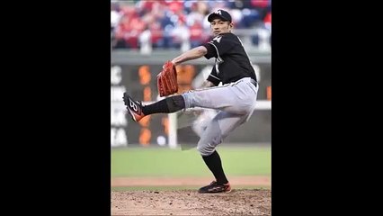 Marlins' Ichiro Suzuki makes MLB pitching debut