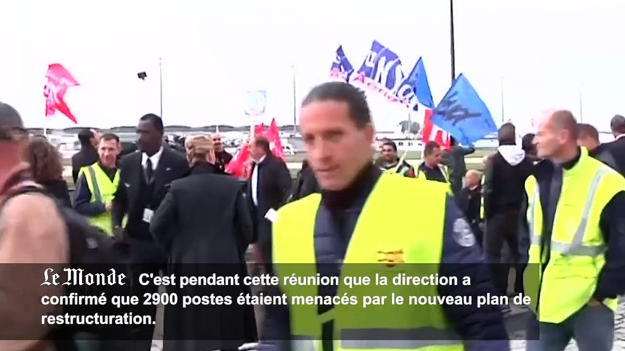 Air France : le CCE interrompu par des centaines de manifestants