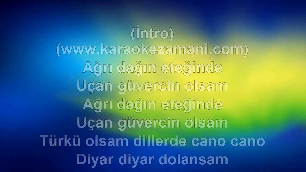 İbrahim Tatlıses - Ağrı Dağı Eteğinde - 2007 TÜRKÇE KARAOKE