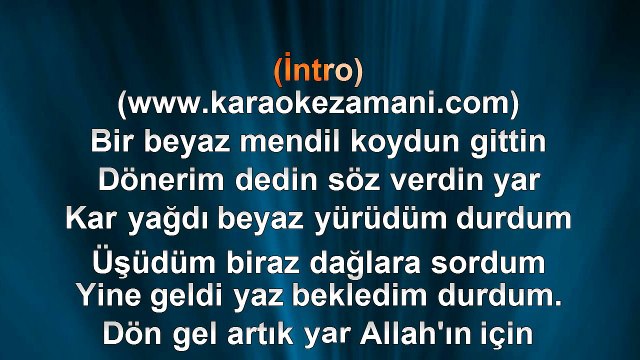 İbrahim Tatlıses - Beyaz Mendil - 2004 TÜRKÇE KARAOKE