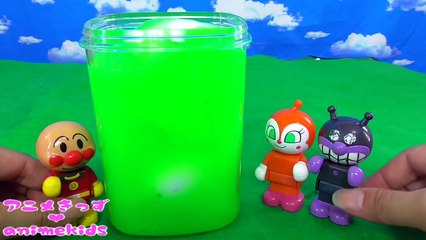 アンパンマン おもちゃ アニメ スライム の中に たまご 発見!! animekids アニメきっず animation Anpanman Toy Egg