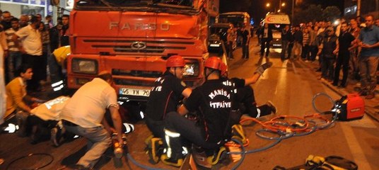 Soma'da kamyon faciası: 1 ölü 3 yaralı