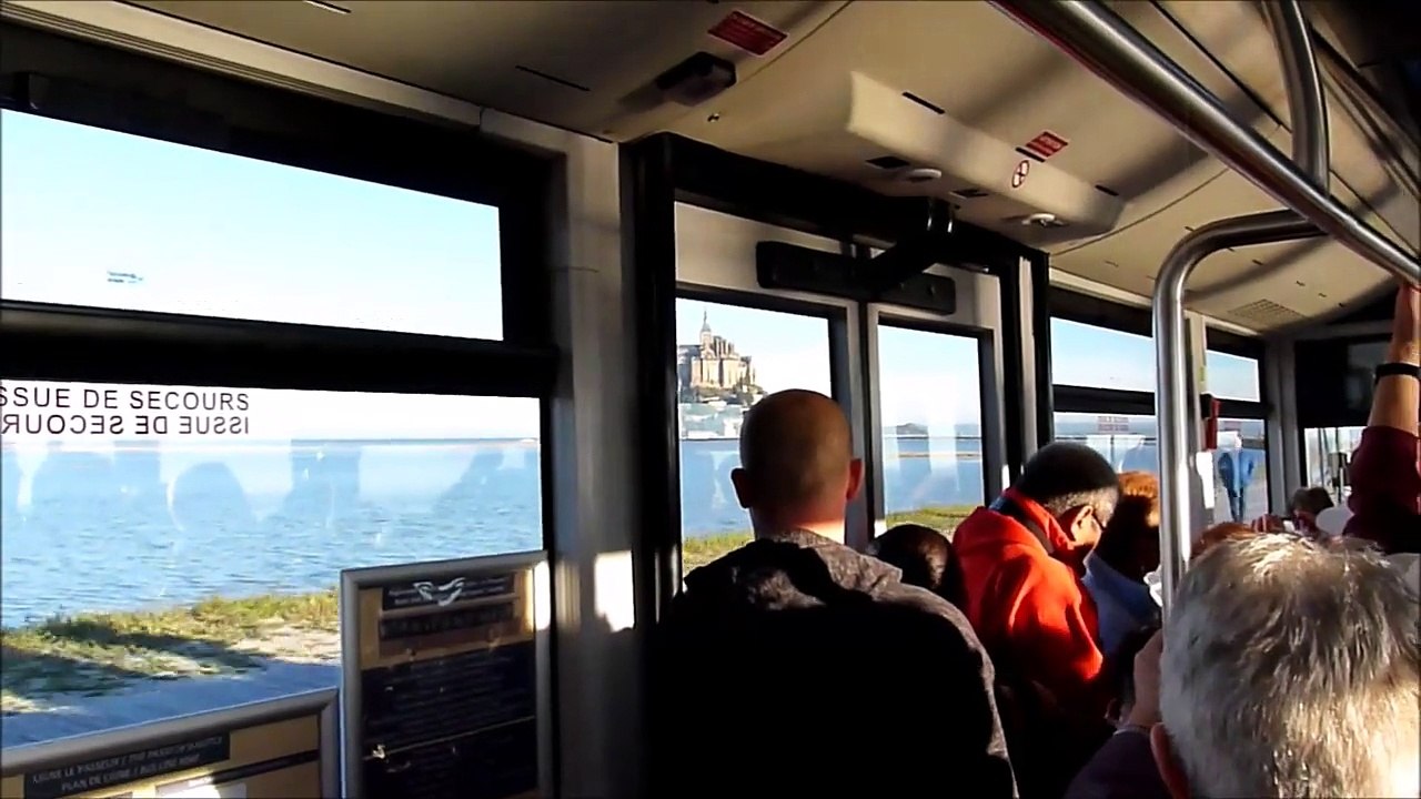 a bord de la navette vers le mont saint michel