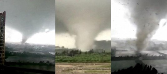 Çin’in 'Gökkuşağı' tayfunu böyle görüntülendi