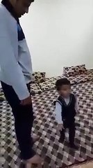 See How this Little Boy is Dragging his Father to Pray Salah