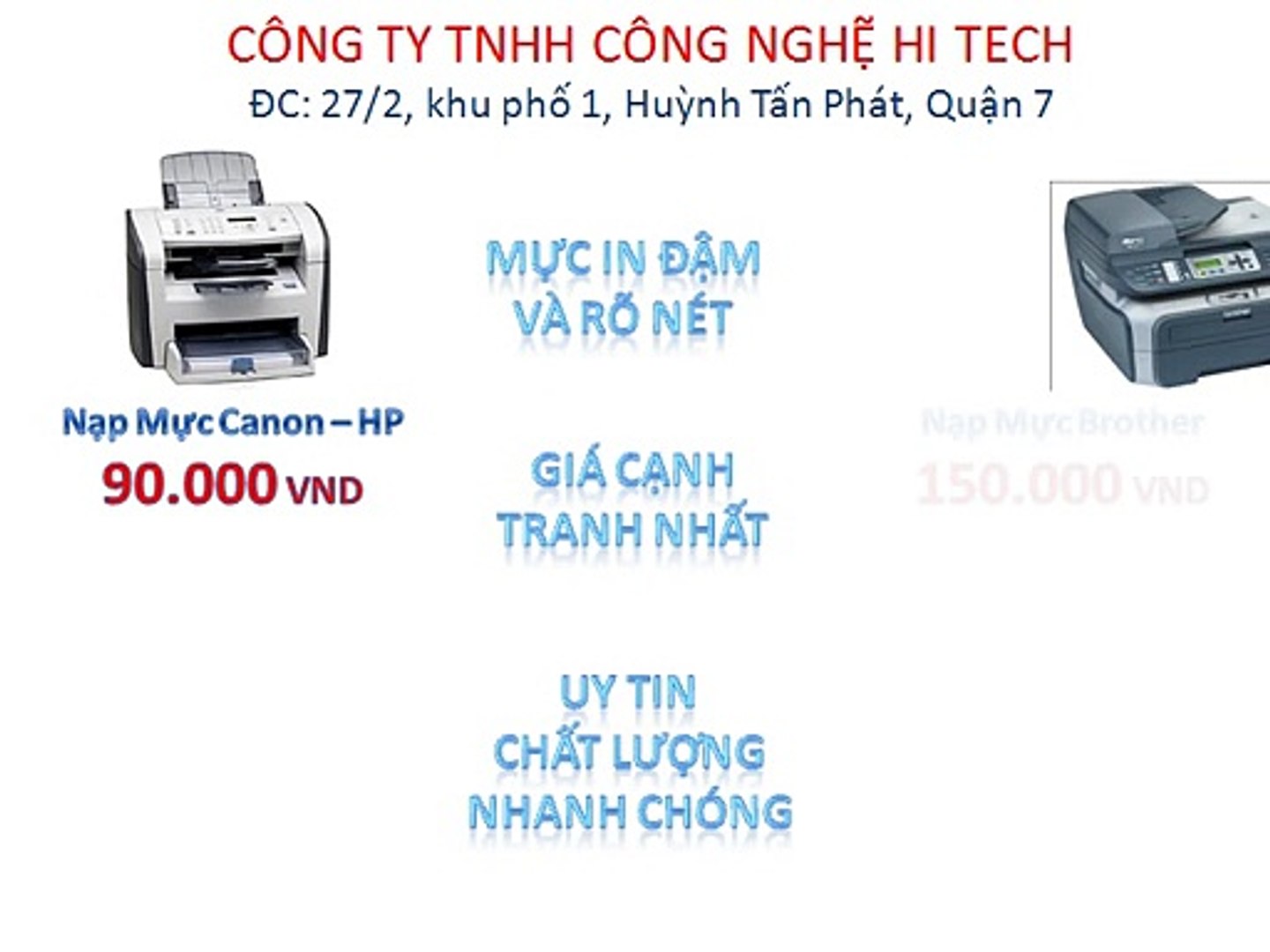 Bơm Mực Máy In Tận Nơi Quận 7 090 666 9078