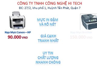 Bơm Mực Máy In Panasonic Quận 7 090 666 9078