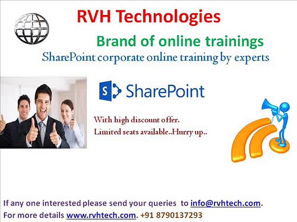 Sharepont corporate online training by expert