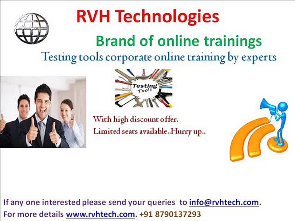 Testing tools corporate training by expert