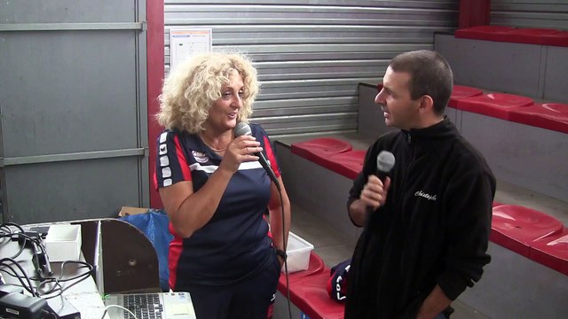 Interview Michelle Arvieu, Béziers contre Bourg-en-Bresse, Club Elite Féminin J1, Sport Boules, saison 2015 / 2016