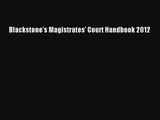 Blackstone's Magistrates' Court Handbook 2012 Read PDF Free