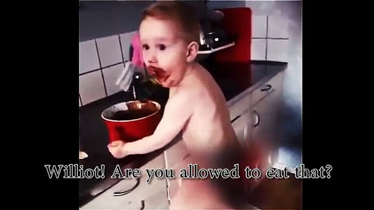 Swedish kid caught on tape eating cookie dough and lying about it