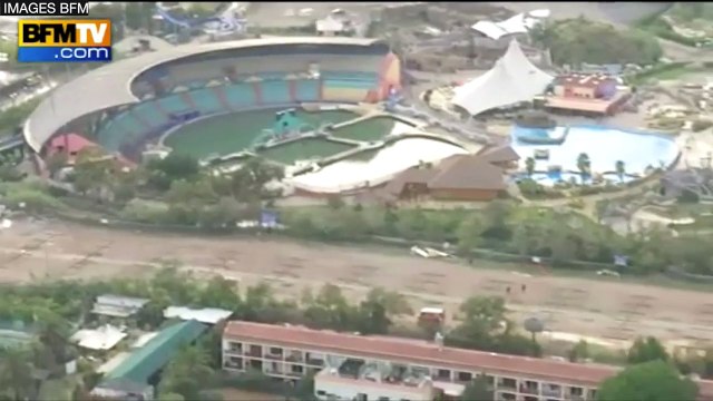 Intempéries : le parc de Marineland noyé sous la boue