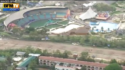 Intempéries : le parc de Marineland noyé sous la boue