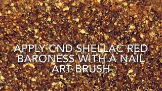 CND Shellac with Lecente Glitter Scarf Nail Art Tutorial