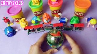 Kinder Surprise eggs Peppa pig Mickey mouse play doh fun