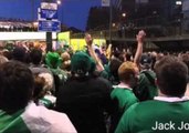 Irish Rugby Fans Celebrate Outside Wembley Stadium