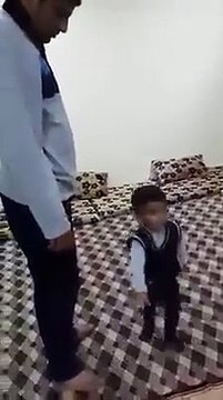 See How this Little Boy is Dragging his Father to Pray Salah