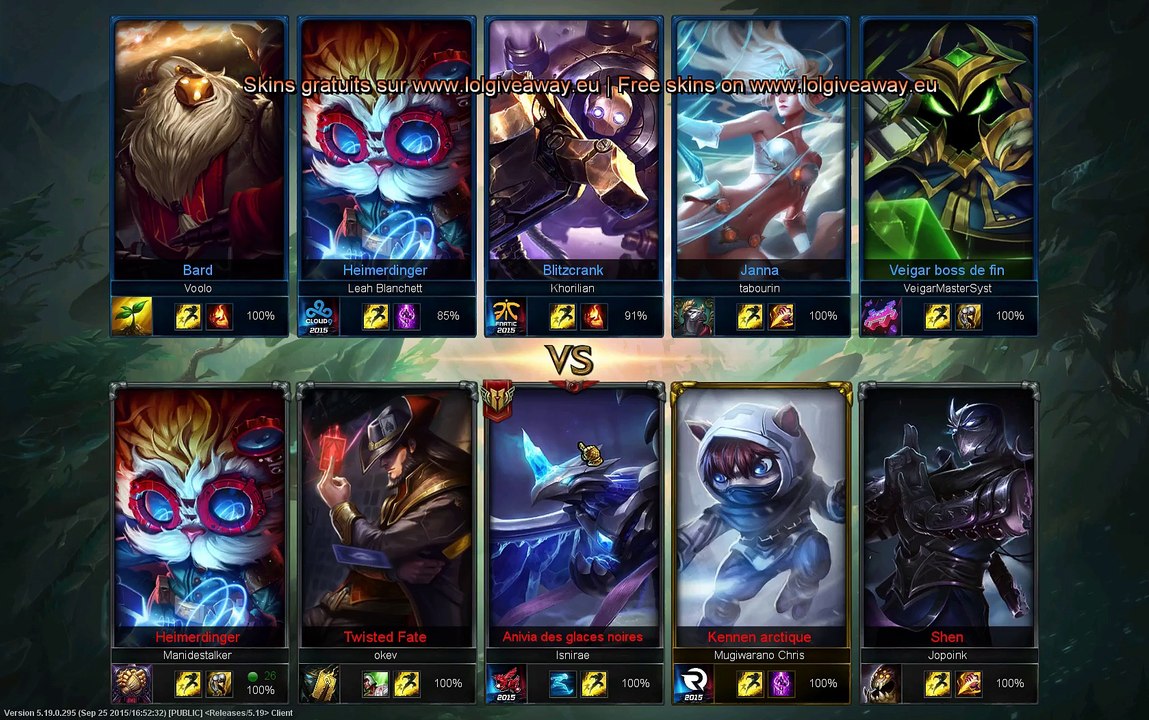 LolGiveAway Live (REPLAY) (2015-10-05 19:09:25 - 2015-10-05 21:02:55)