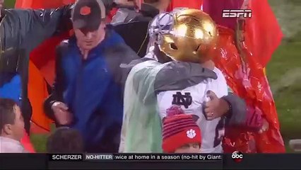 Dabo Swinney interrupted speech   Clemson vs Notre Dame